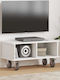 Living Room TV Unit White L68.5xW35xH35cm