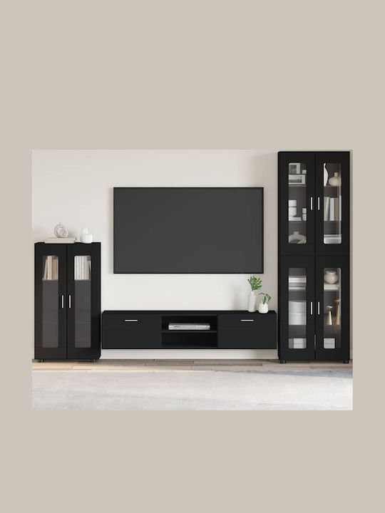 Living Room TV Unit Black L55.5xW29xH100cm
