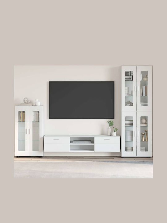 Unitate TV pentru sufragerie Alb L55.5xA29xÎ100cm