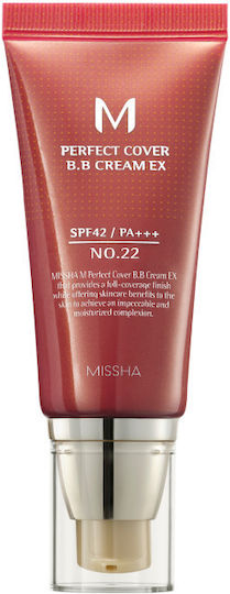 Missha Perfect Cover Κρέμα Προσώπου Ημέρας με SPF42 για Ενυδάτωση & Ατέλειες με Υαλουρονικό Οξύ & Κολλαγόνο 50ml