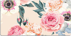 Dekorative Schreibtischunterlage Home Office Blumen Pastell 120x60 cm
