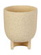 Marhome Planter Concrete Beige with Stand 17x17x20cm.