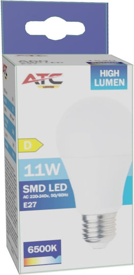 ATC LED Glühbirne 11W 110mm für E27 Glühbirnensockel und Form A60 Kühles Weiß 1520lm