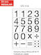 Tanex Stc 500 Series Numbers & Letters Stickers 2 Sheets In Polybag