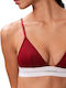 Calvin Klein Baumwolle Modal Rip Ungefüttertes Triangle Bralette Herbstbeere