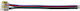 Adeleq Power Cable LED Strip 10pcs COB RGB with White 12mm 30-84