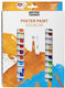 Pebeo Popart Set mit 23x10ml und 15ml Weißer Temperafarben