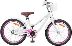 vidaXL 20" Детски Градски Бял Велосипед