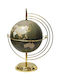 Globe Metallic Green-Gold 18x27x36cm Pol 5231004