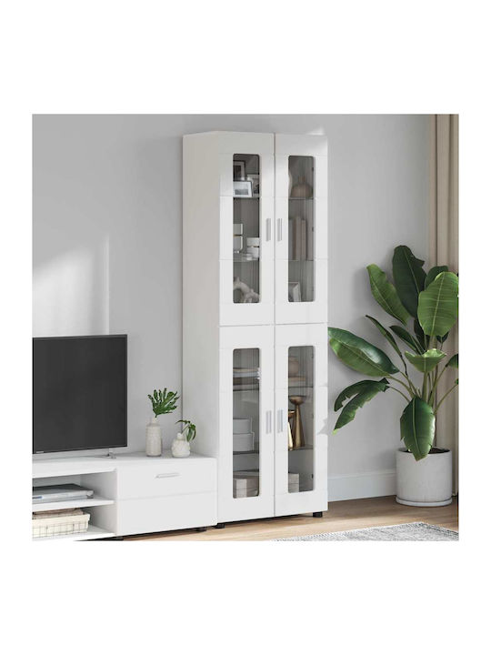 Highboard Wohnzimmer Vitrine aus Spanplatte mit...