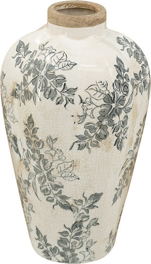 Artekko Διακοσμητικό Βάζο Keramik Aging Weiß 13x13x29.5cm 1Stück