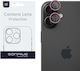 Sonique Glitter Lens Pro Προστασία Κάμερας Tempered Glass Ροζ για το iPhone 16, iPhone 16 Plus
