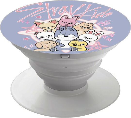 Stray Kids Pink Phone Holders Stand Λευκό Βάση Στήριξης Κινητού Στο Χέρι