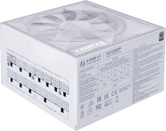 Lian Li SX1200P ATX3.1 1200W Λευκό Τροφοδοτικό Υπολογιστή Full Modular 80 Plus Platinum