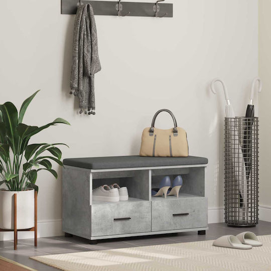 Мебел за антре с Пейка Сив 80x38x46см