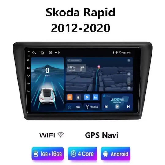 Ηχοσύστημα Αυτοκινήτου για Skoda Rapid 2012-2020 (Bluetooth/USB/WiFi/GPS/Apple-Carplay/Android-Auto) με Οθόνη Αφής 9"