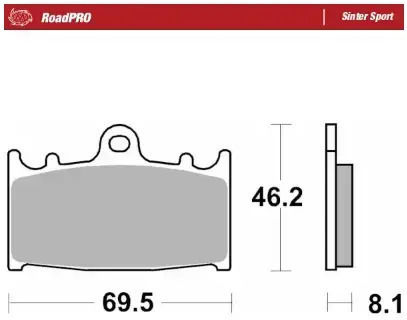 Moto-master Metallic Motorcycle Brake Pads 402705 1 Set 1 Caliper