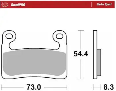 Moto-master Metallic Motorcycle Brake Pads 413505 1 Set 1 Caliper