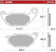 Moto-master Metallic Motorcycle Brake Pads 412505 1 Set 1 Caliper