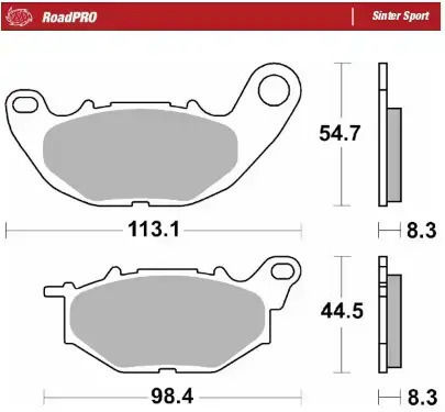 Moto-master Metallic Motorcycle Brake Pads 412505 1 Set 1 Caliper