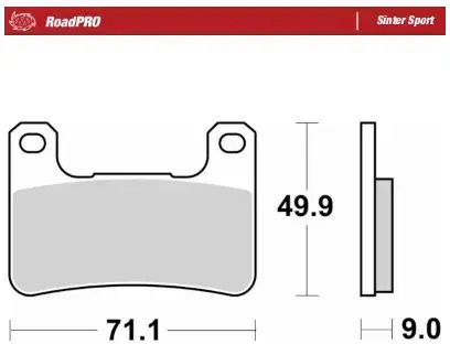 Moto-master Metallic Motorcycle Brake Pads 406305 1 Set 1 Caliper