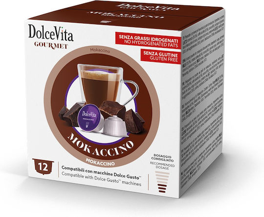 Kaffee- und Getränkekapseln Dolce Gusto Kompatibilität Dolce Vita Mokaccino 12 Stück
