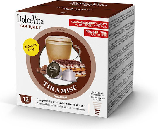 Dolce Gusto Compatible Capsules Dolce Vita Tiramisu 12 Pieces