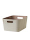 Espiel Set of Decorative Baskets Fabric White 30.5x40.6x20.3cm 6pcs