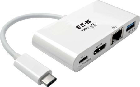 Eaton USB-C Докинг Станция с HDMI Ethernet Бяла