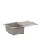 vidaXL Drop-In Sink Synthetic Granite W78xD50cm Gray