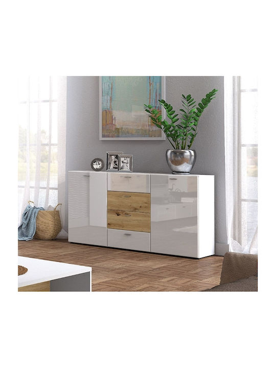 Μπουφές Sari Holz mit Schubladen White 150x81x40cm