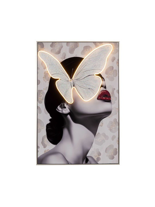 Painting Female Figure Butterfly Led Lighting S...