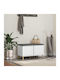 Mobilier de Intrare cu Bancă Alb 60x38x46cm