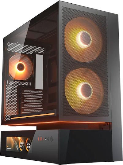Cougar CFV235 Mesh Vision Gaming Midi Tower Computer Case with RGB Lighting Black