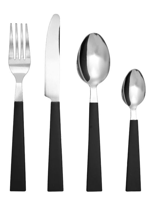 Homely Cutlery Set Stainless Steel With Black Handle 18/0