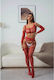 Jsy Секси Трипъл Комплект Мрежест Bodystocking