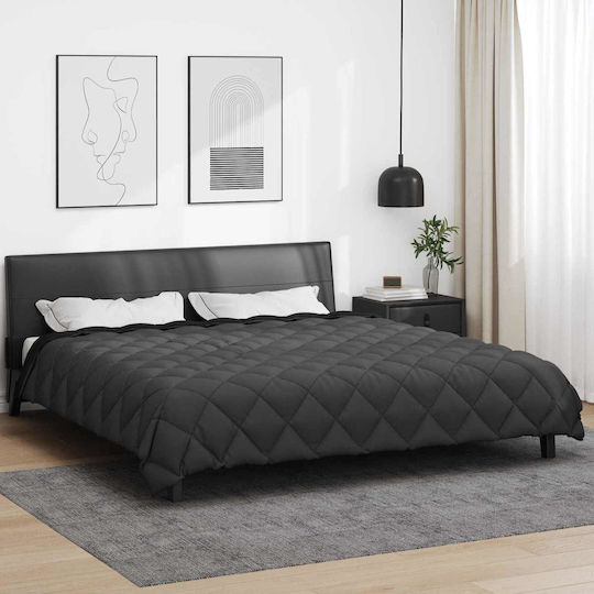 vidaXL Husă de Pilotă Super Dublă 220x200 Black, Anthracite