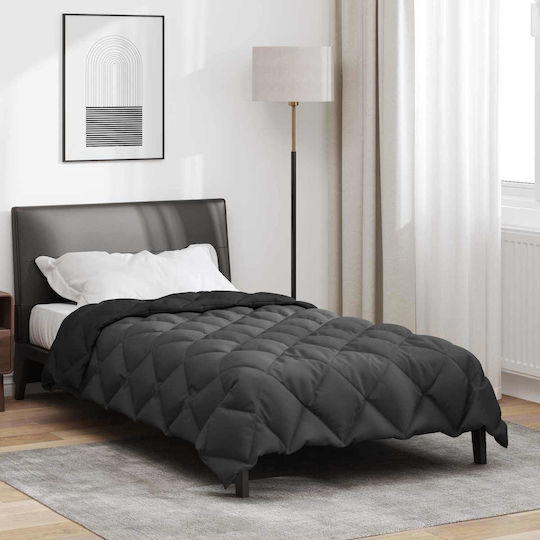 vidaXL Husă de Pilotă Single 135x200 Black, Anthracite