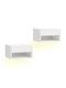 White Wooden Bedside Tables 2 Pieces 37x32x21cm