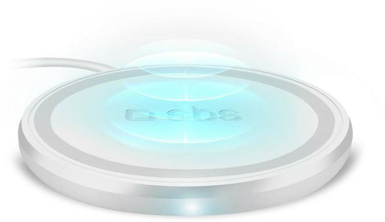 SBS Încărcător Wireless (Qi Pad) 15W Albς (WIRELESSUF15W)
