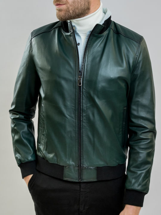 Massimo Veneziani Lederjacke Green