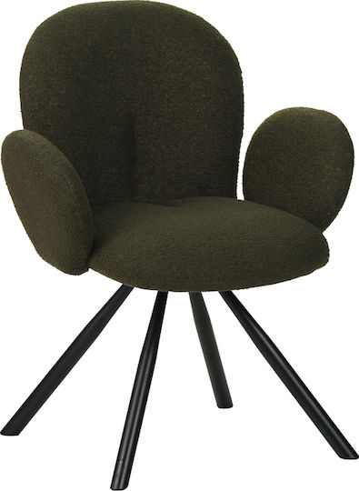 Armchair Dining Room Garzele 68x66x82.5cm Green