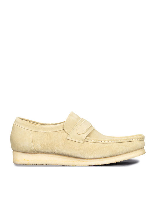 Clarks Wallabee Ανδρικά Μοκασίνια σε Μπεζ Χρώμα