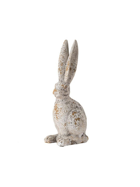 Artekko Cement Beige Concrete Decorative Rabbit 13.5x11.5x32.5 Cm