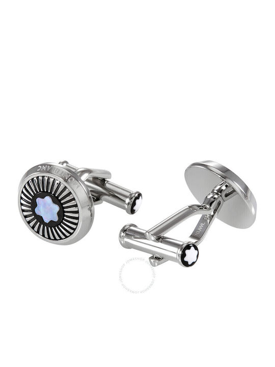 MontBlanc Cufflinks from Steel in Silver Color