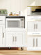 HomCom Wooden White Kitchen Rack with 2 Cabinets Drawer 80x40x88.7cm