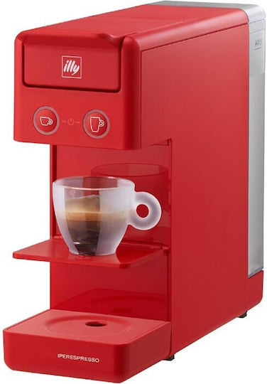 Illy Y3.3 Кафемашина за капсули Iperespresso Налягане 19бар Червена