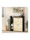 Wooden Shoe Organizer Black 83x24x90.5cm