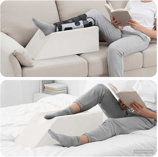 vidaXL Μαξιλάρι Σφήνα Ποδιών 68x25x21.5cm σε Λευκό χρώμα 42020192