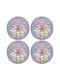 Stray Kids Pink Set of 4 Wooden Round Coasters 9cm